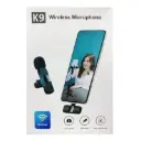 K9 Wireless Lavalier Microphone | Plug & Play Type-C & iOS Mic with Noise Reduction